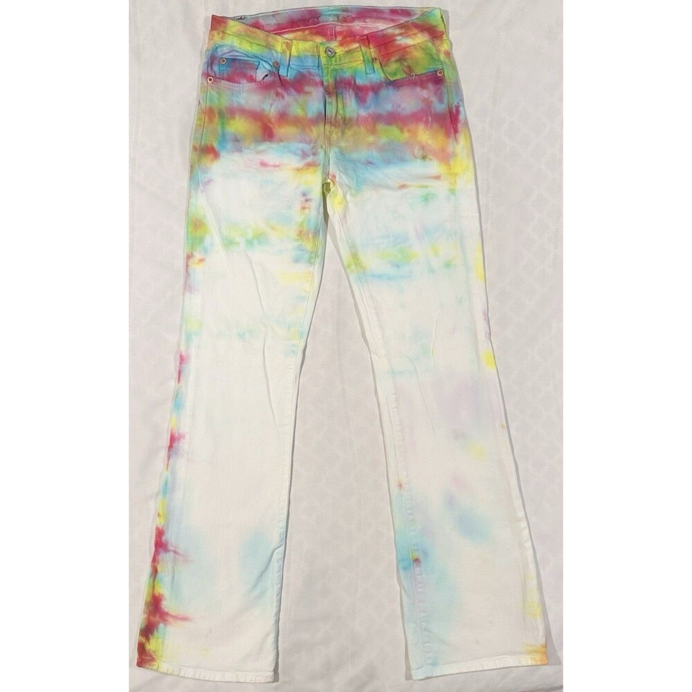 Seven for All Mankind Women's 28 Low Rise Bootcut Tie Dye SUPER RARE Vintage Y2K